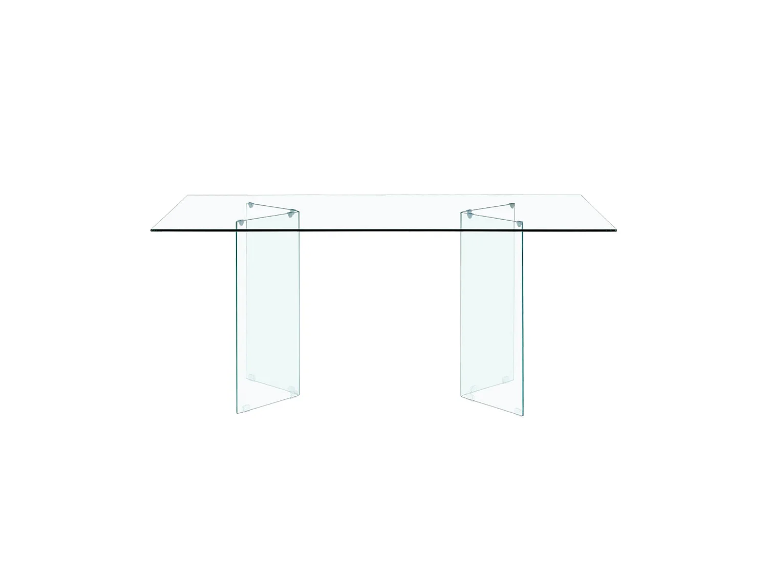 Mesa de comedor rectangular mia transparente para hogar moderno mueble de almacenaje  - Homekit