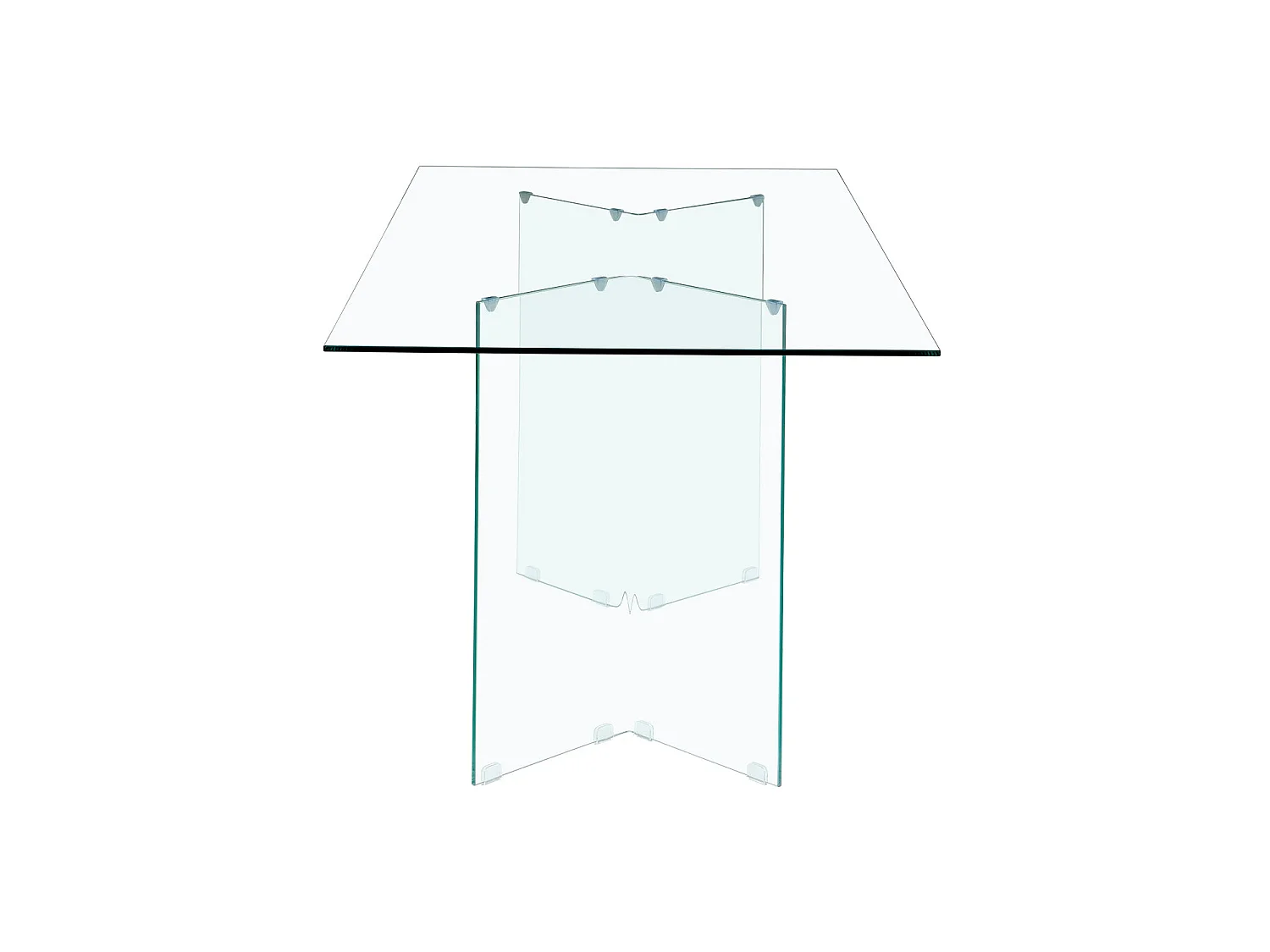 Mesa de comedor rectangular mia transparente para hogar moderno mueble de almacenaje  - Homekit