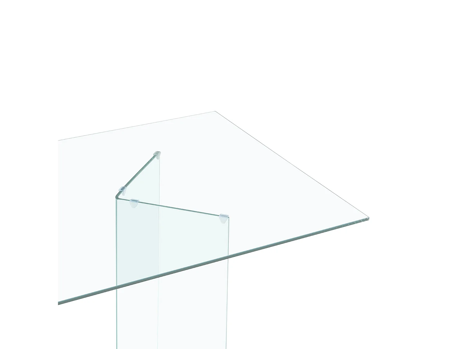 Mesa de comedor rectangular mia transparente para hogar moderno mueble de almacenaje  - Homekit