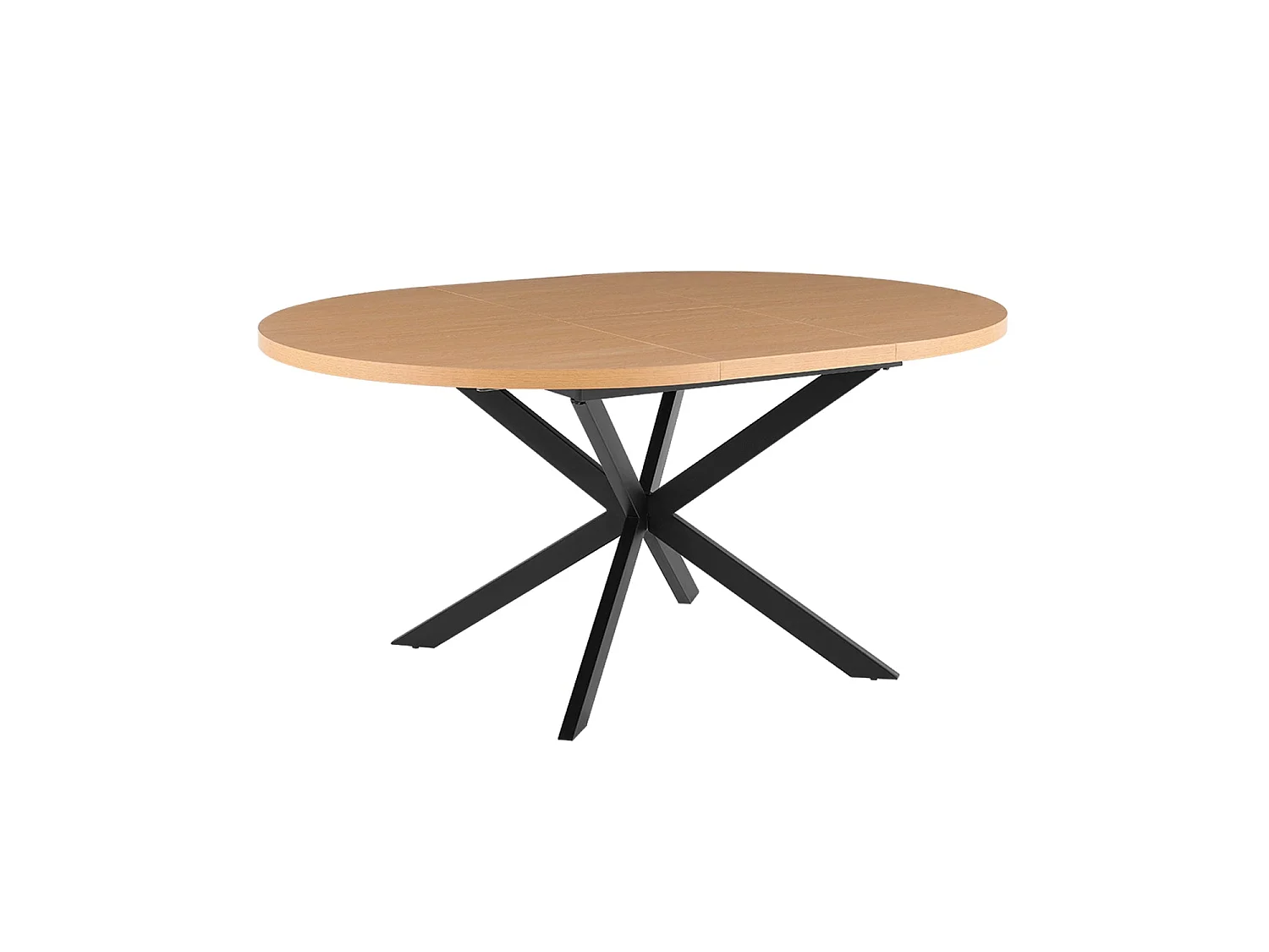 Mesa de comedor redonda extensible elvia natural y madera para hogar moderno mueble de almacenaje  - Homekit