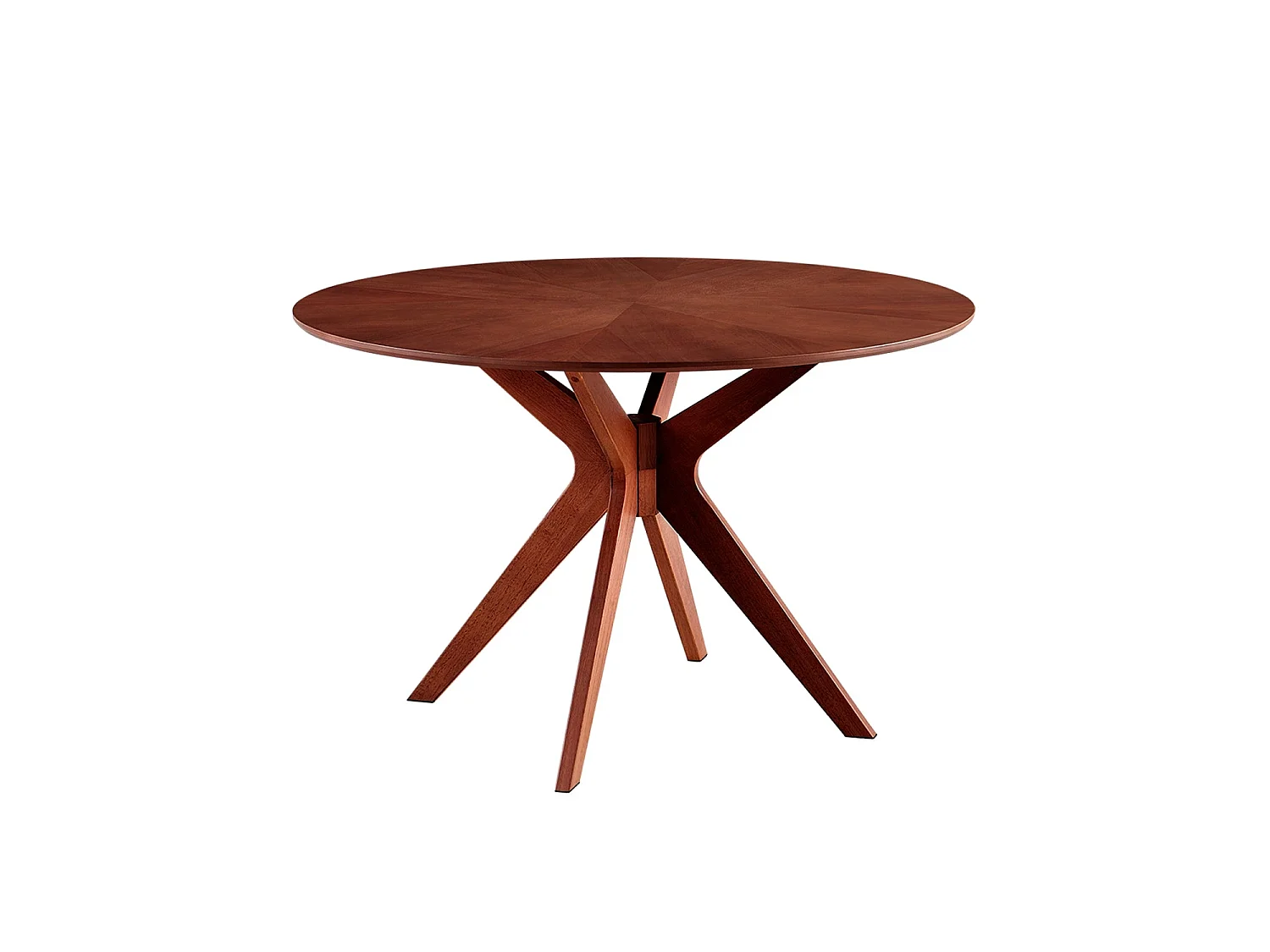 Mesa de comedor redonda gina oscura madera para hogar moderno mueble de almacenaje  - Homekit