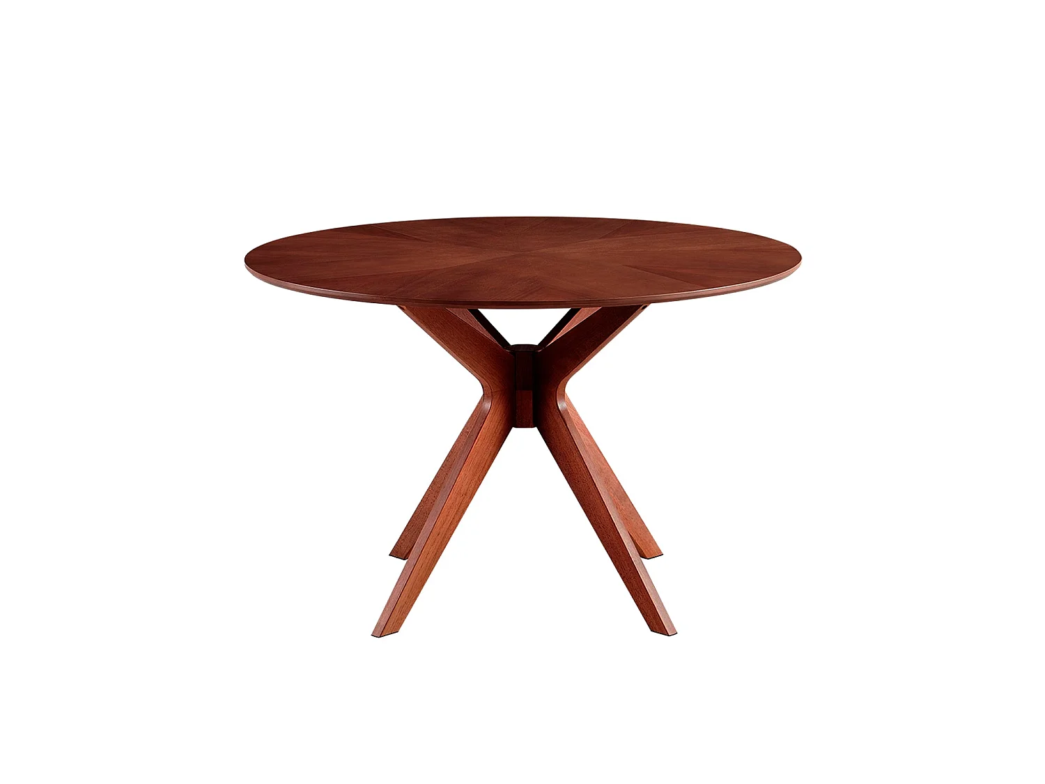 Mesa de comedor redonda gina oscura madera para hogar moderno mueble de almacenaje  - Homekit