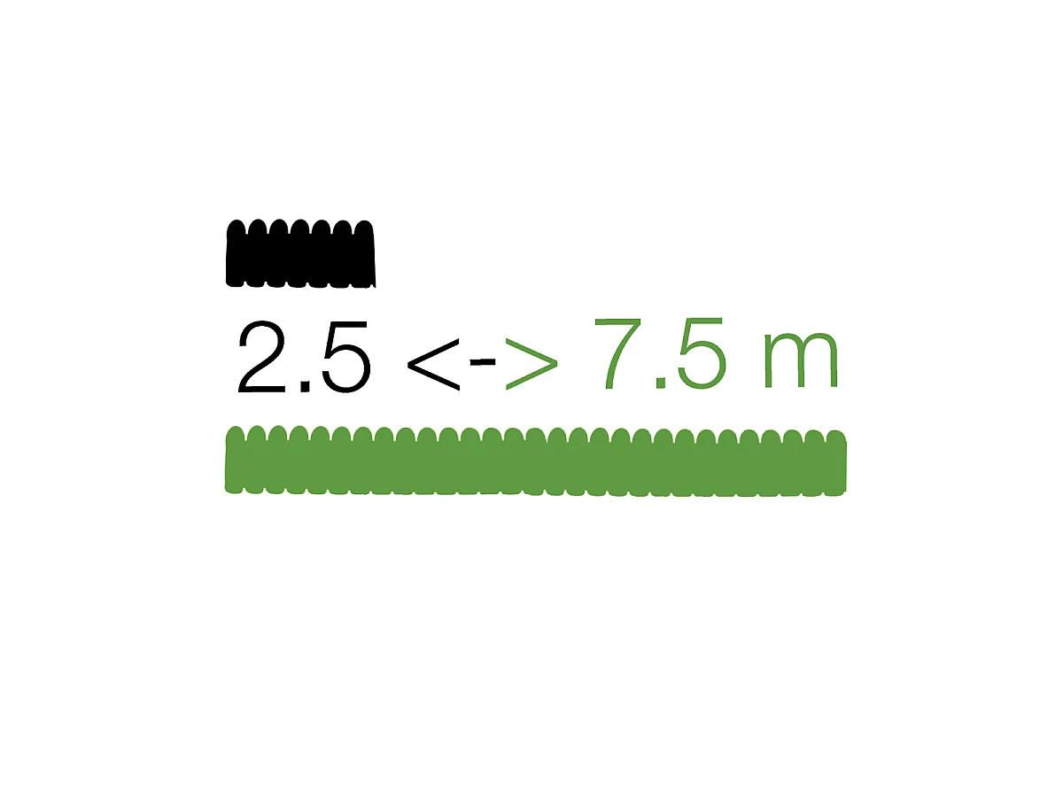 Tuyau d'arrosage flexible et extensible de 2,5 à 7,5 m avec pistolet pulvérisateur, pour jardin ou lavage de voiture, coloris vert