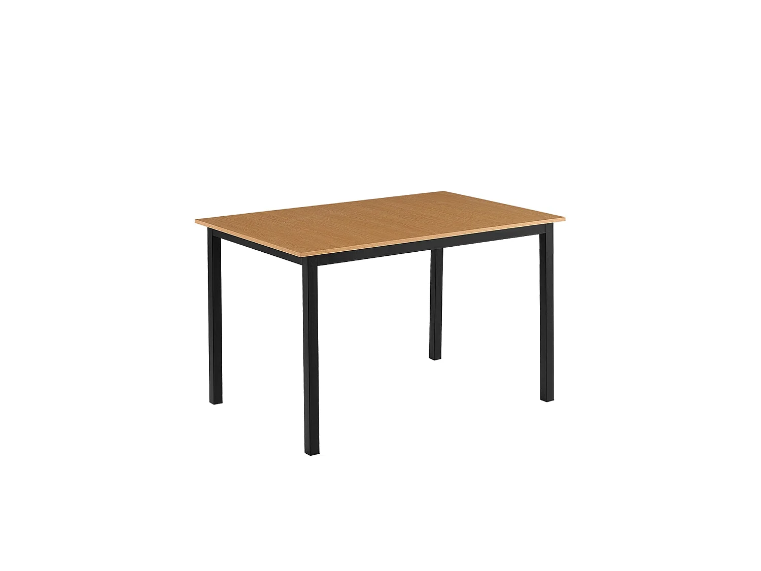 Mesa de comedor rectangular elba y natural y negro y madera para hogar moderno mueble de almacenaje  - Homekit