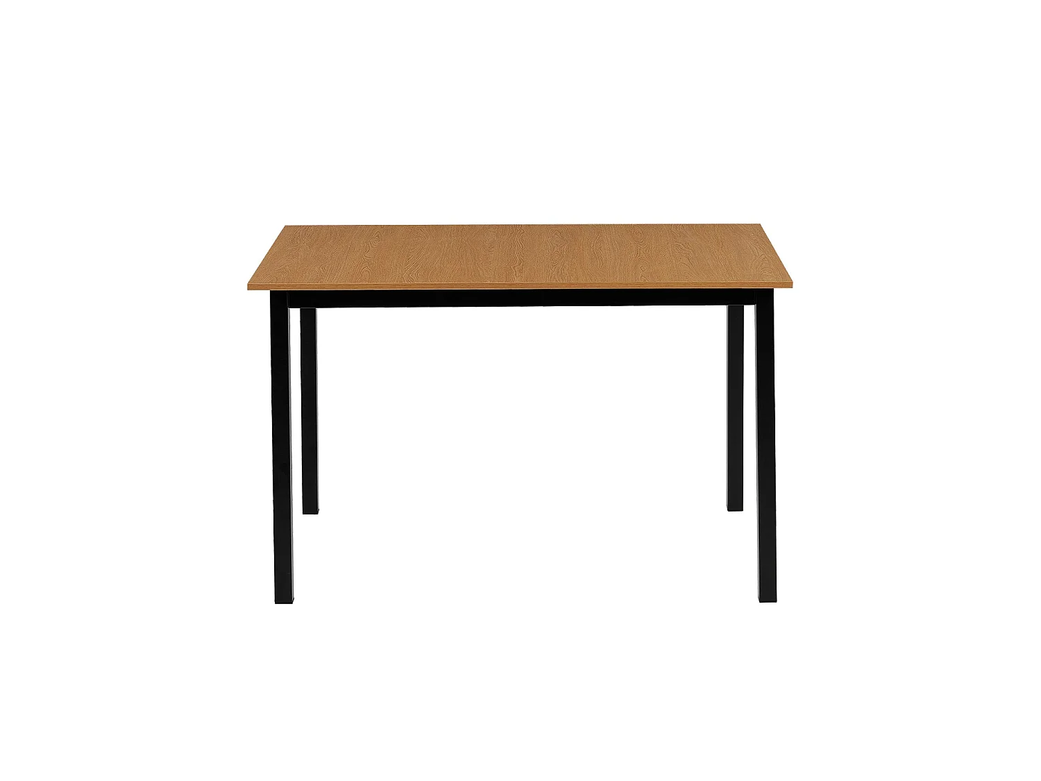Mesa de comedor rectangular elba y natural y negro y madera para hogar moderno mueble de almacenaje  - Homekit