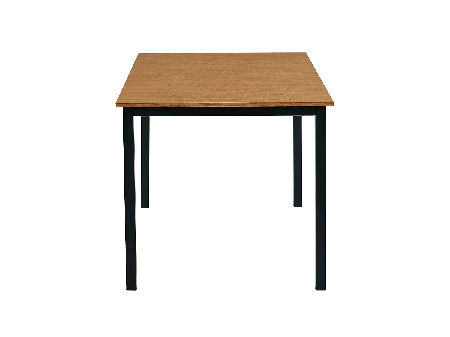 Mesa de comedor rectangular elba y natural y negro y madera para hogar moderno mueble de almacenaje  - Homekit