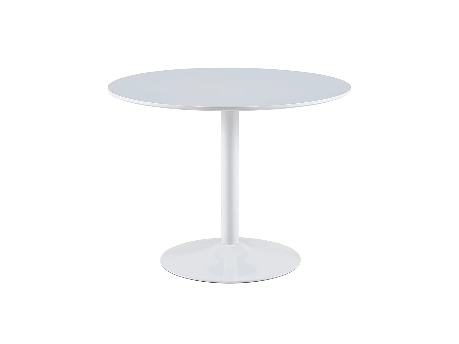 Mesa de comedor redonda sybil blanco para hogar moderno mueble de almacenaje  - Homekit