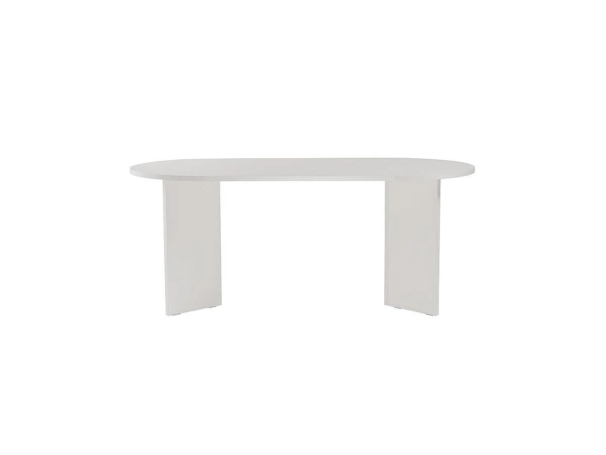 Mesa de comedor ovalada jacklyn natural y madera para hogar moderno mueble de almacenaje  - Homekit