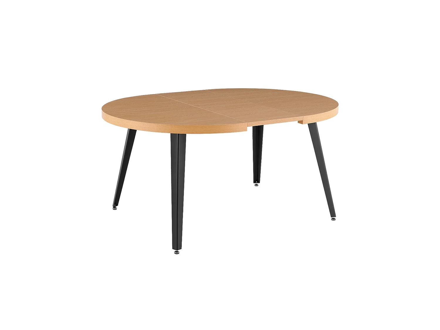 Mesa de comedor redonda extensible dionne natural y madera para hogar moderno mueble de almacenaje  - Homekit