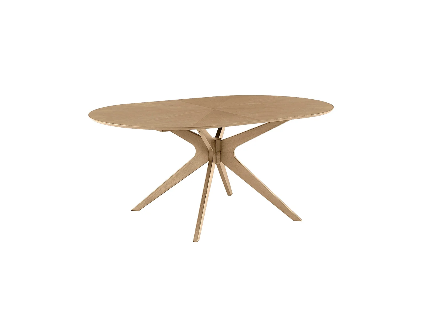 Mesa de comedor ovalada gina natural y madera para hogar moderno mueble de almacenaje  - Homekit