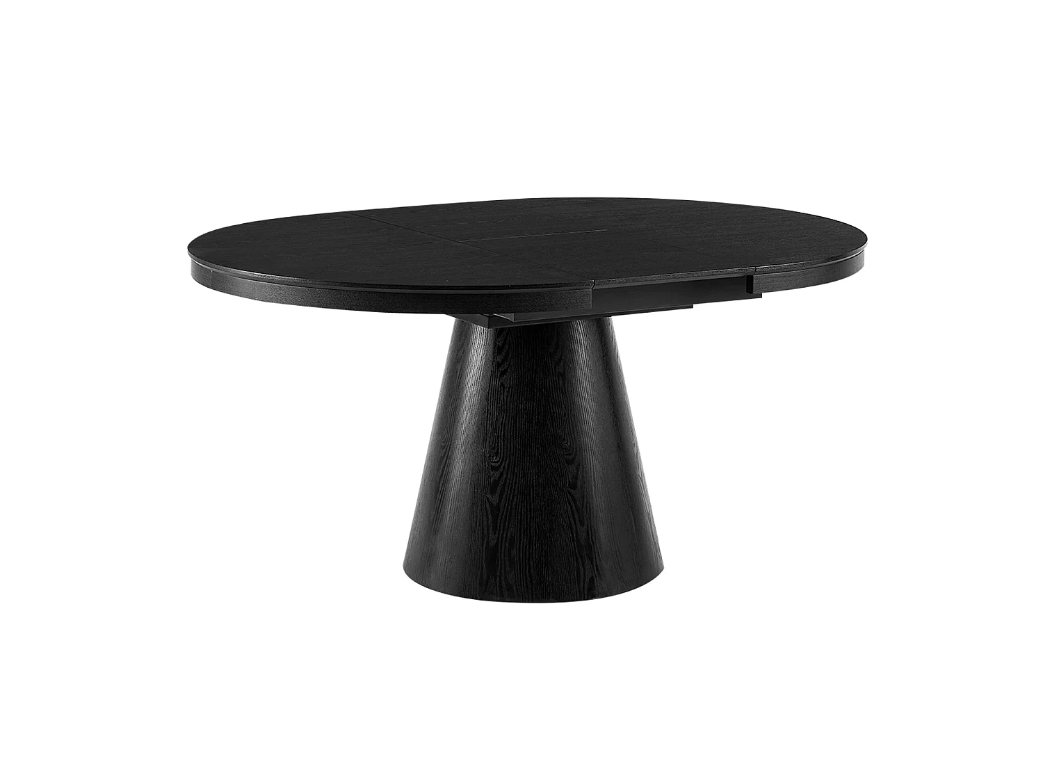 Mesa de comedor redonda extensible cassie negro para hogar moderno mueble de almacenaje  - Homekit