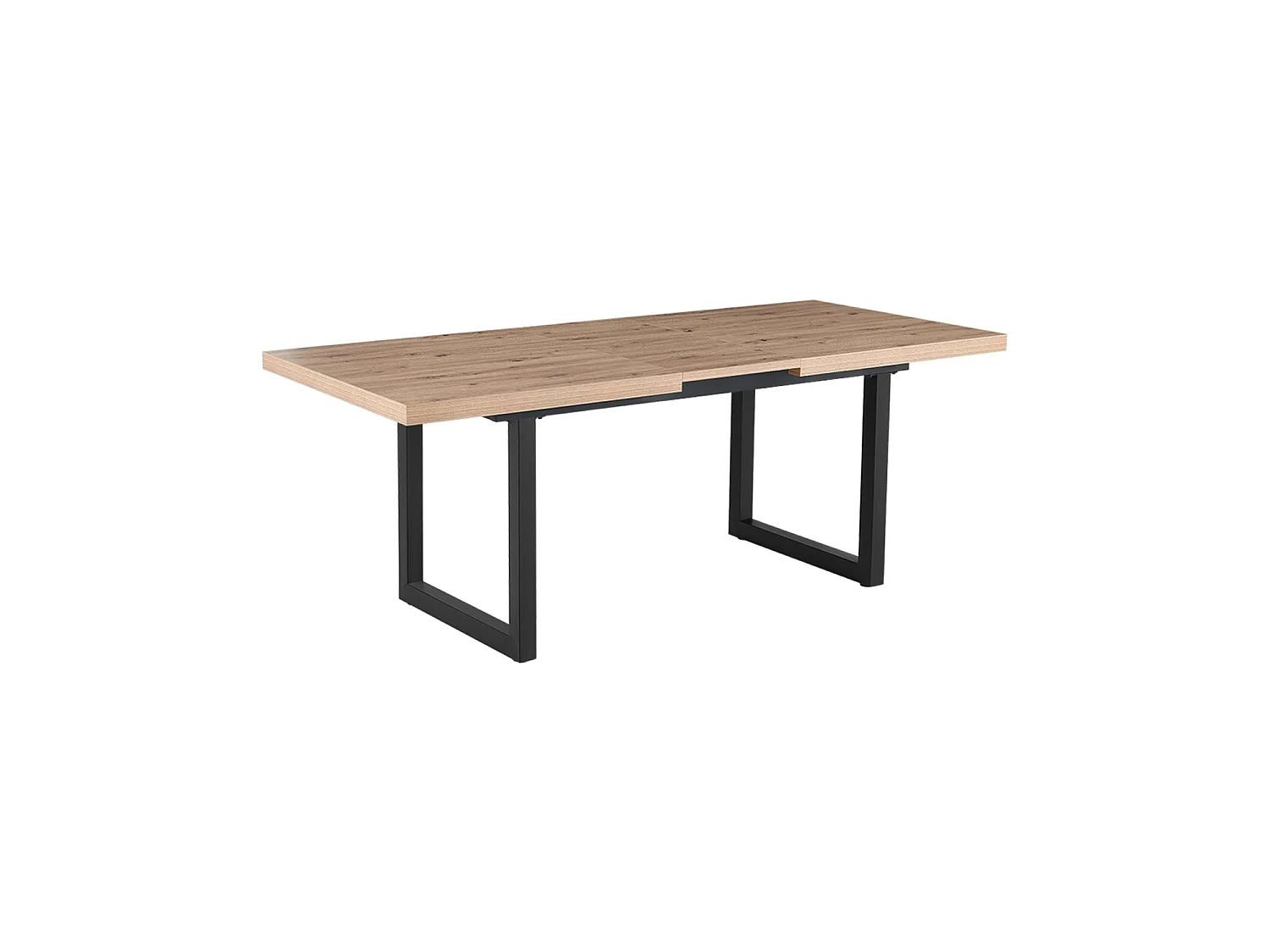 Mesa de comedor rectangular extensible kristin natural y madera para hogar moderno mueble de almacenaje  - Homekit