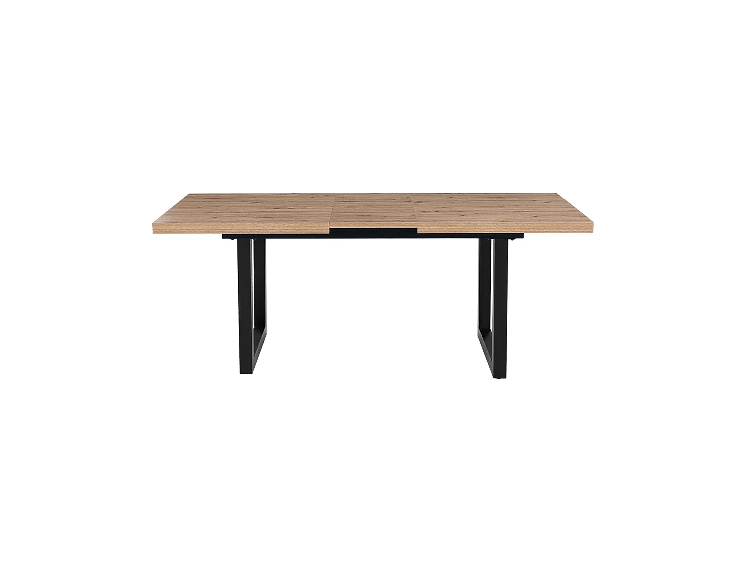Mesa de comedor rectangular extensible kristin natural y madera para hogar moderno mueble de almacenaje  - Homekit