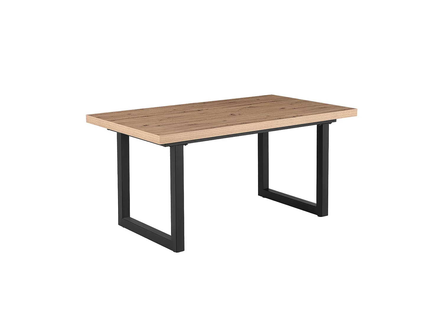 Mesa de comedor rectangular kristin natural y madera para hogar moderno mueble de almacenaje  - Homekit