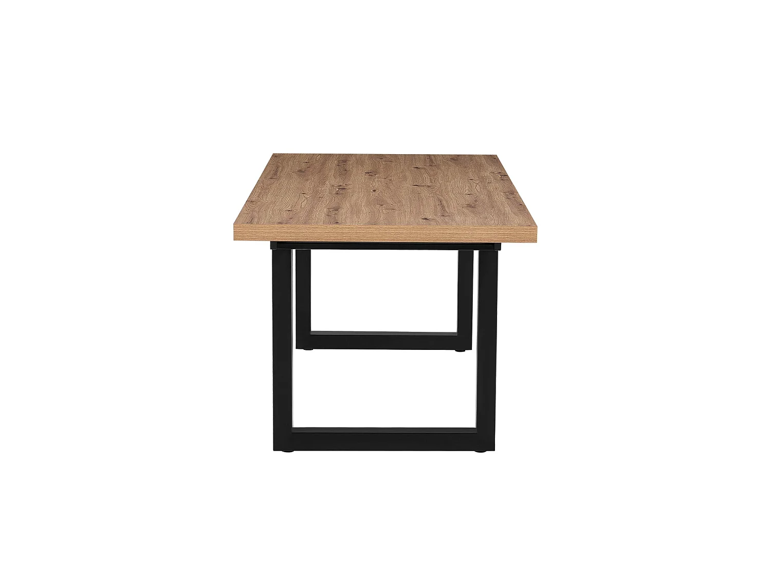 Mesa de comedor rectangular kristin natural y madera para hogar moderno mueble de almacenaje  - Homekit