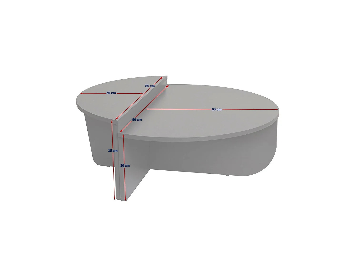 Mesa de centro redonda en dos piezas flossie travertino para hogar moderno mueble de almacenaje  - Homekit