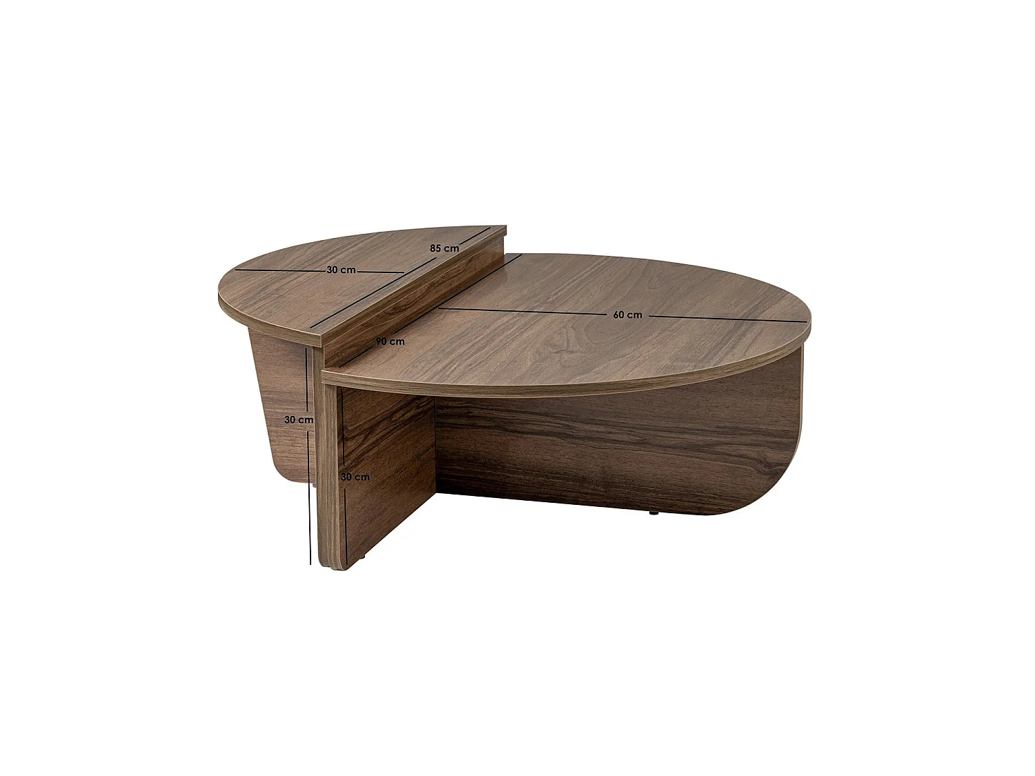 Mesa de centro redonda en dos piezas flossie travertino para hogar moderno mueble de almacenaje  - Homekit