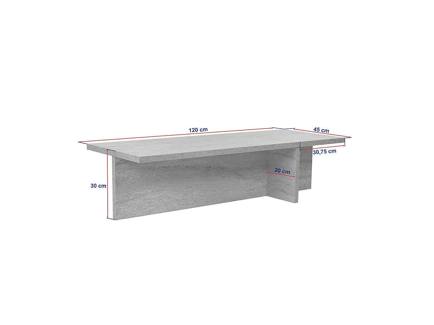 Mesa de centro suzette travertino para hogar moderno mueble de almacenaje  - Homekit