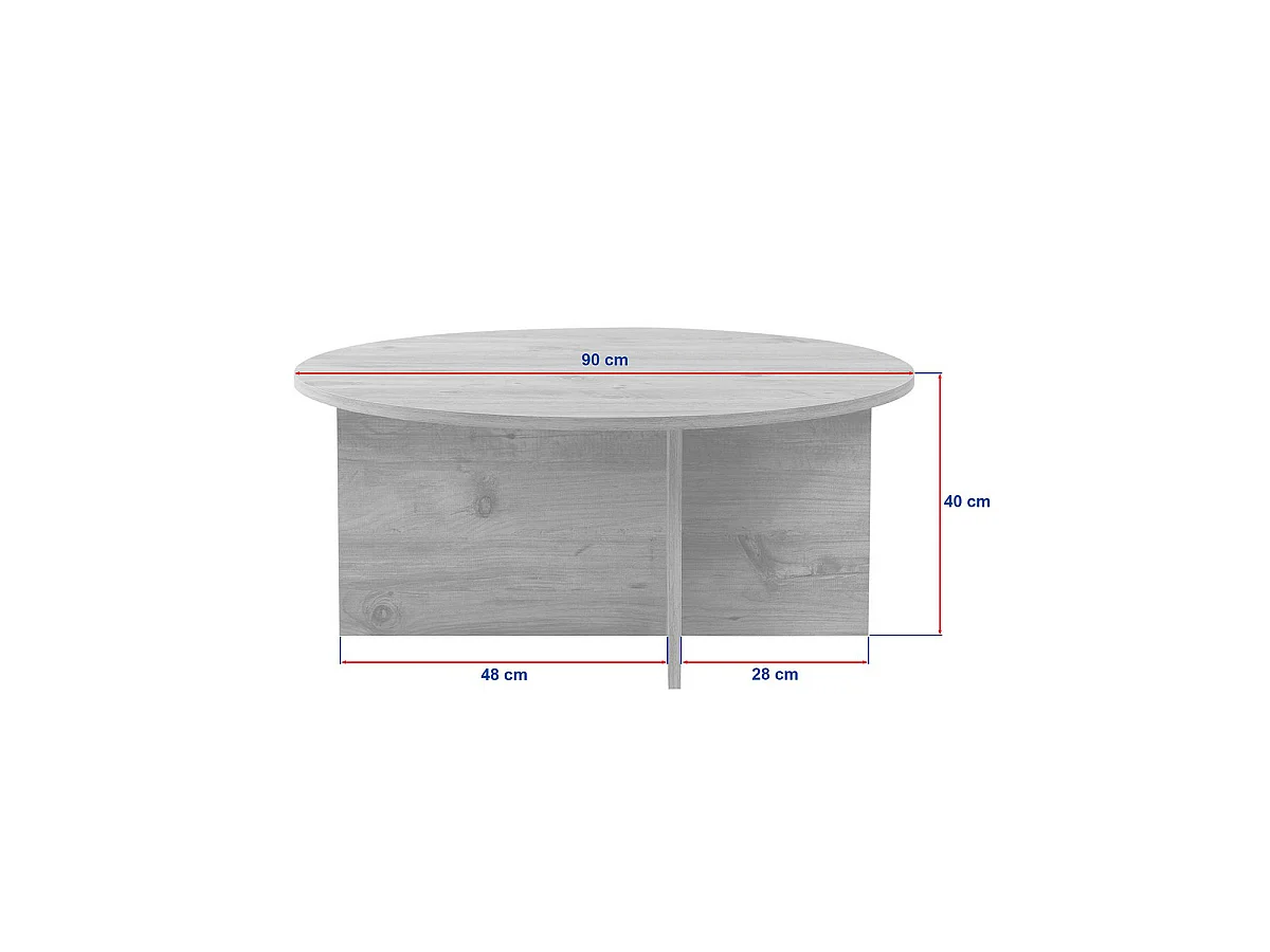 Mesa de centro redonda cindy travertino para hogar moderno mueble de almacenaje  - Homekit