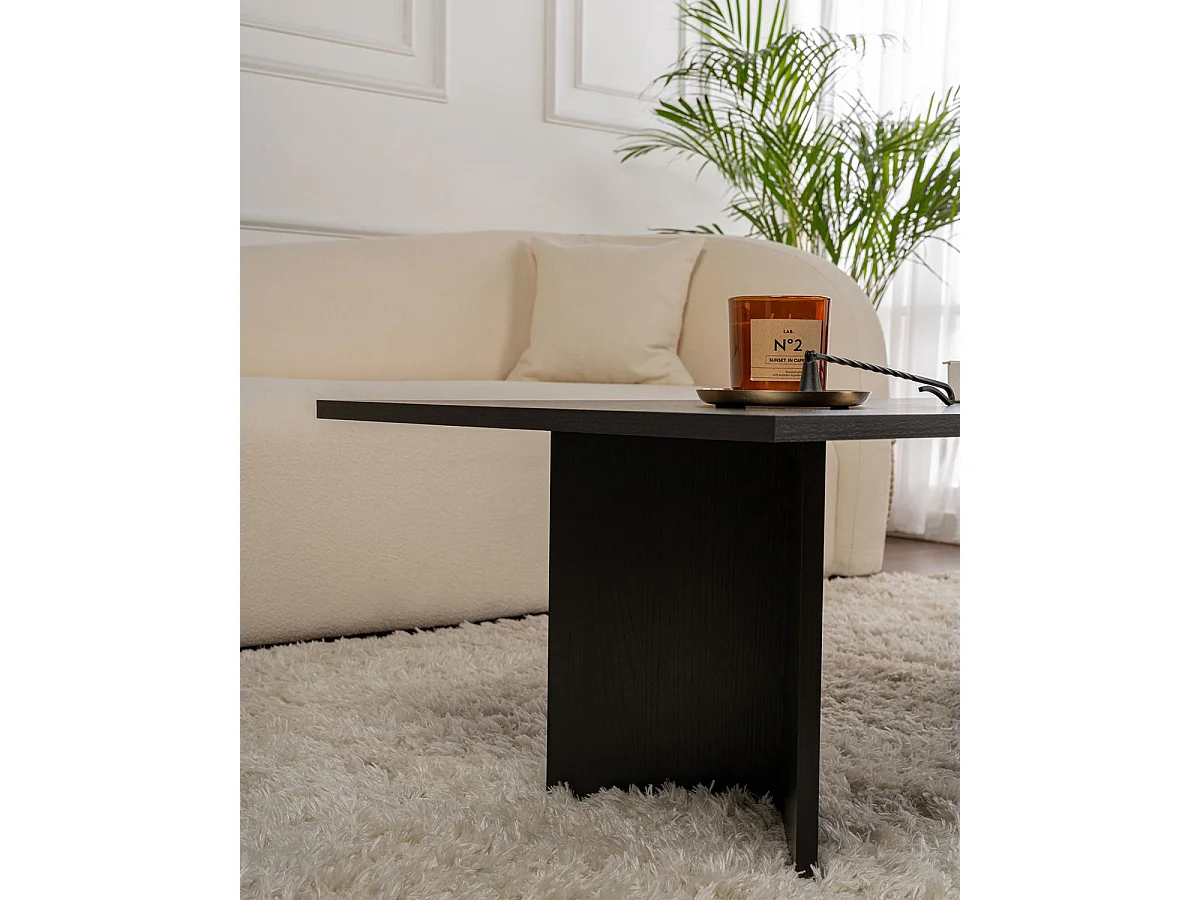 Mesa de centro rosalyn negro para hogar moderno mueble de almacenaje  - Homekit