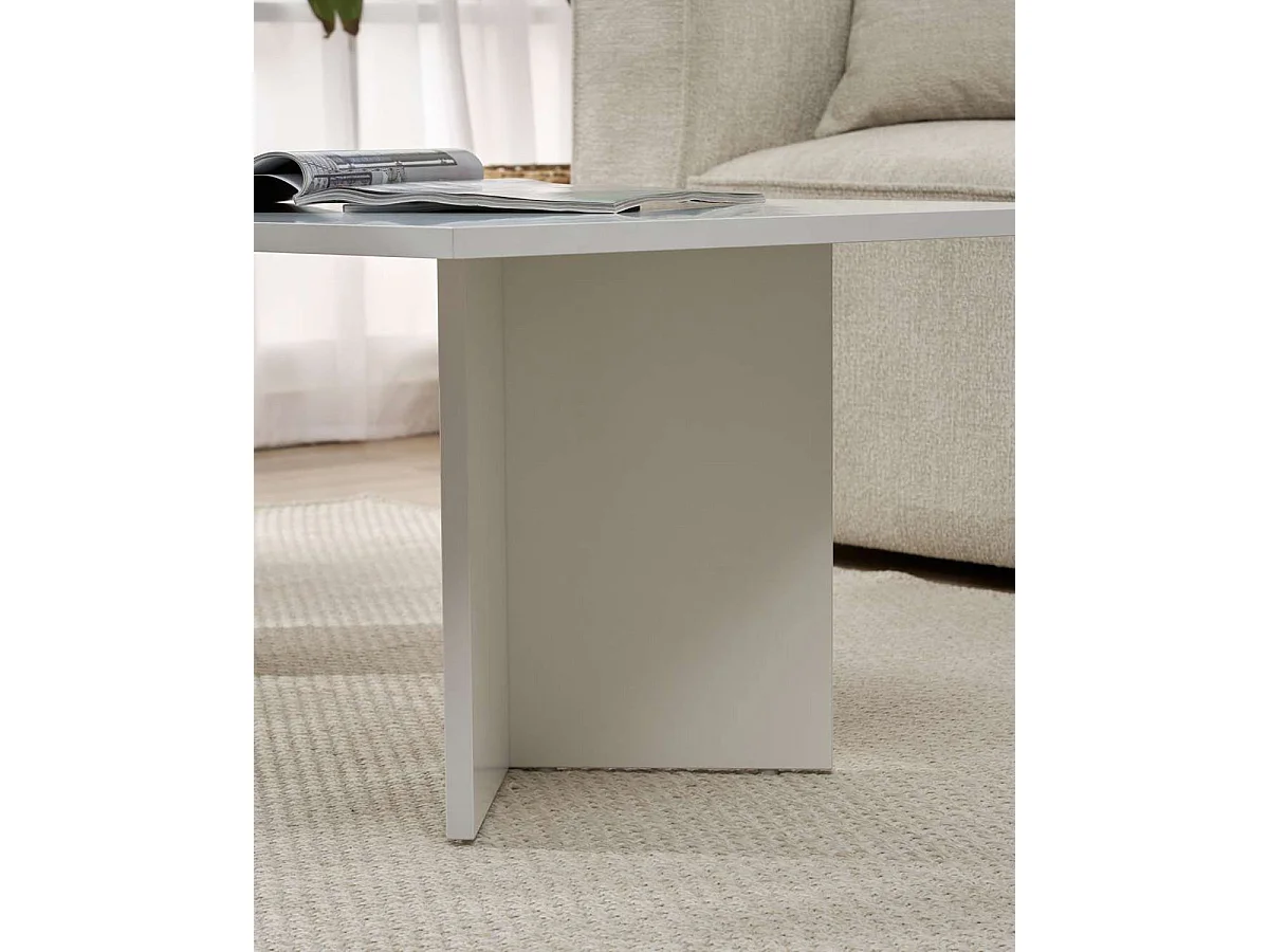 Mesa de centro rosalyn blanco para hogar moderno mueble de almacenaje  - Homekit
