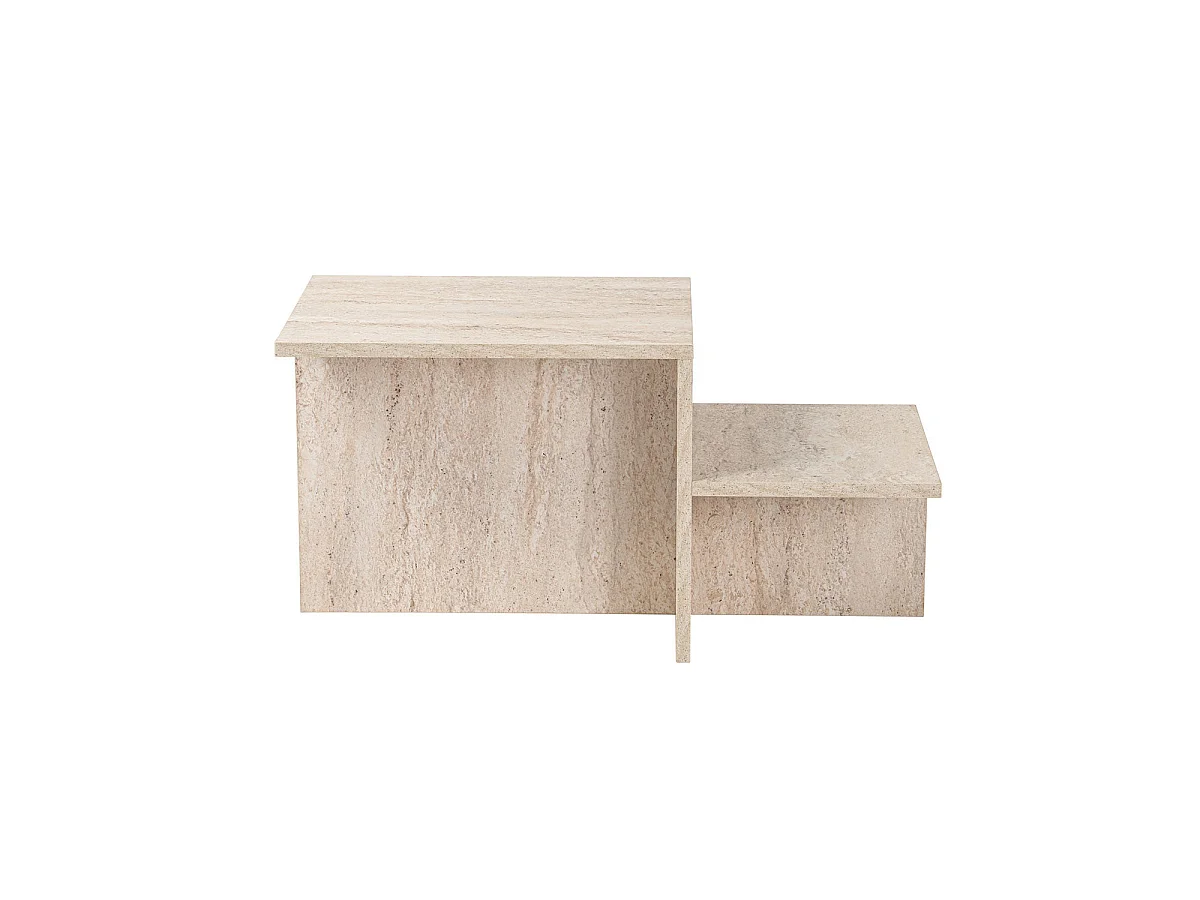 Mesa de centro kelly travertino para hogar moderno mueble de almacenaje  - Homekit