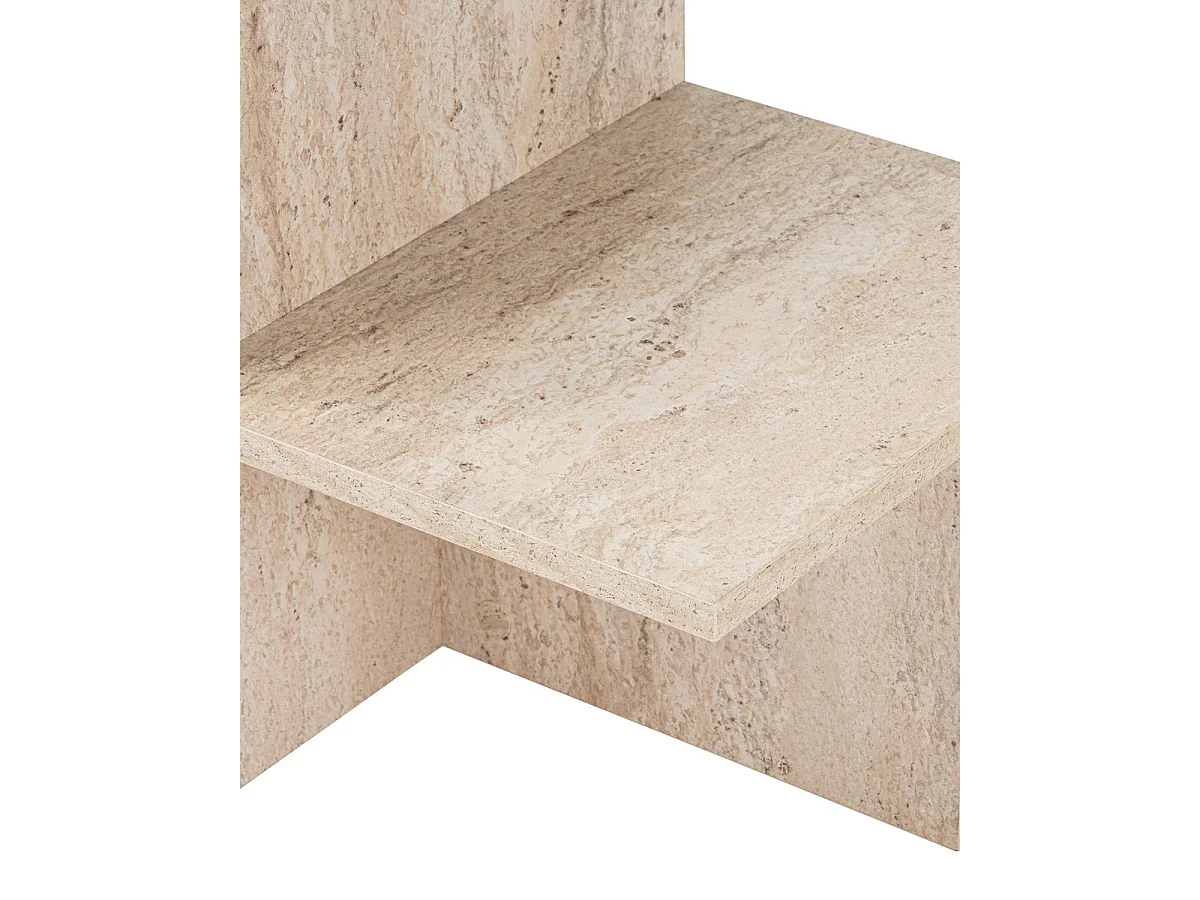 Mesa de centro kelly travertino para hogar moderno mueble de almacenaje  - Homekit