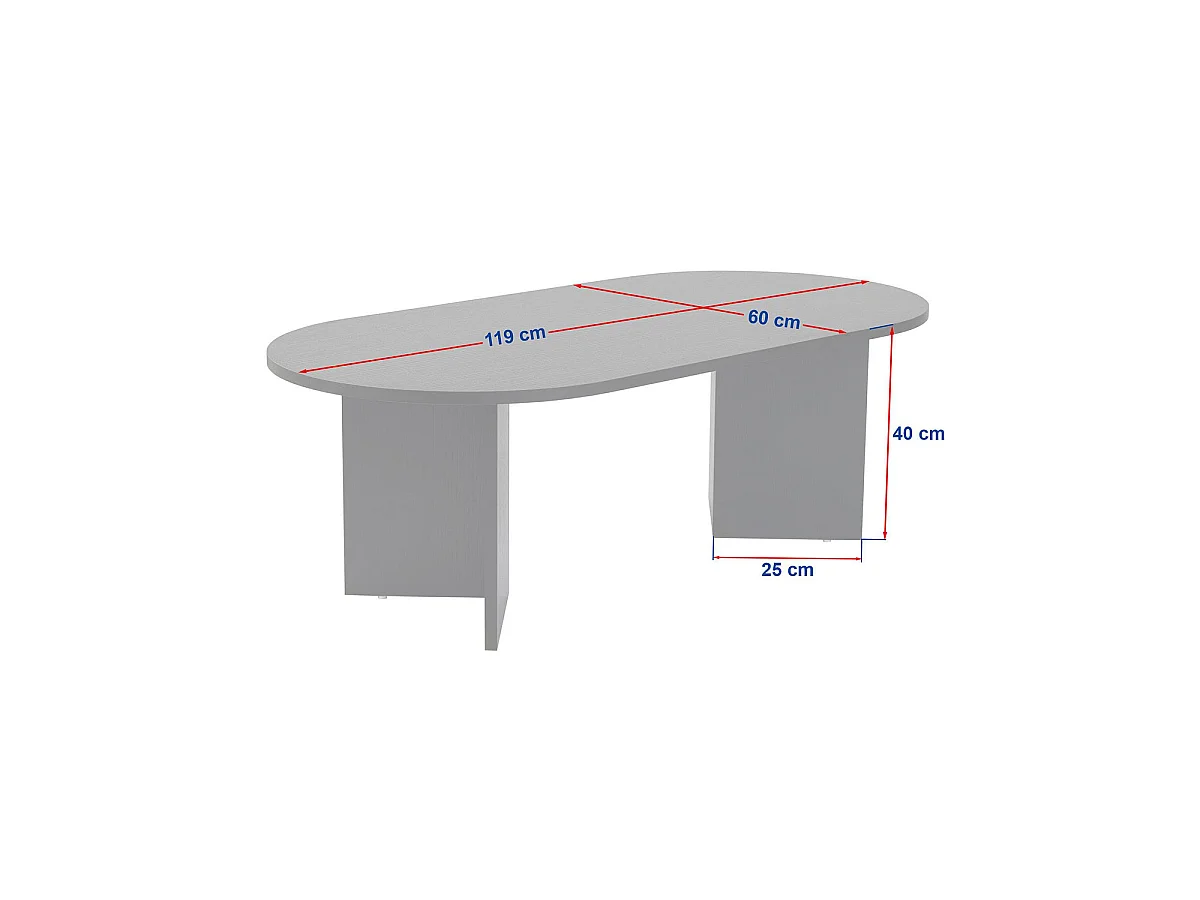 Mesa de centro ovalada arline natural y madera para hogar moderno mueble de almacenaje  - Homekit