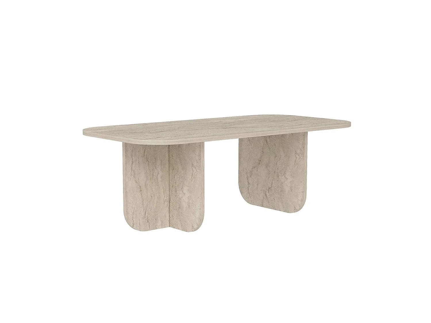 Mesa de centro lucille travertino para hogar moderno mueble de almacenaje  - Homekit