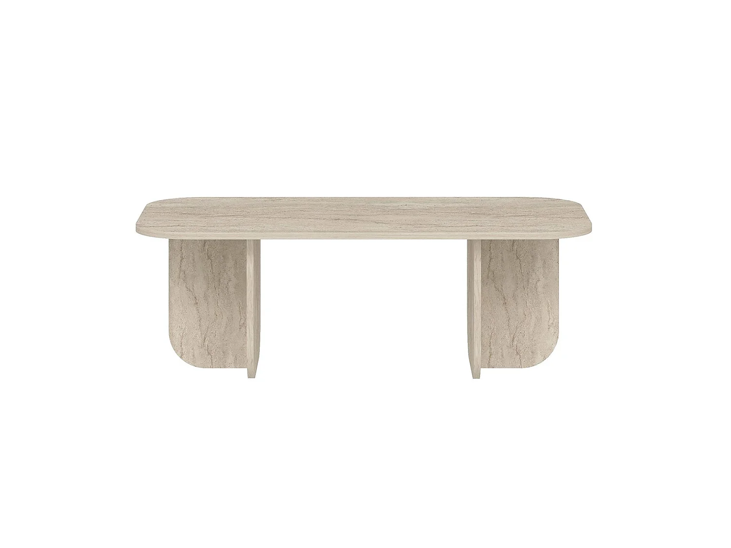 Mesa de centro lucille travertino para hogar moderno mueble de almacenaje  - Homekit