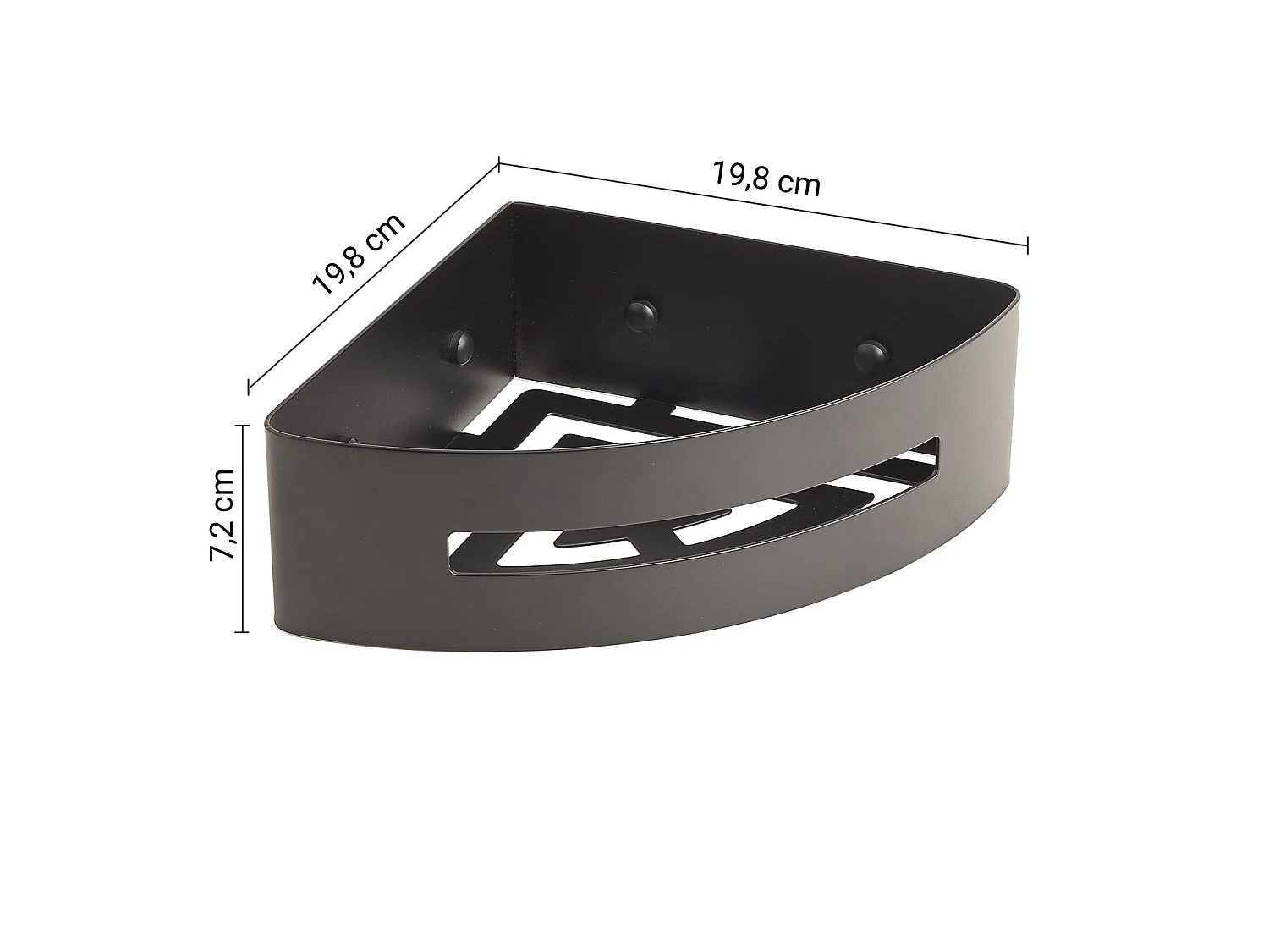 Porte-Objets De Douche D’Angle Noir Mat | Peonia