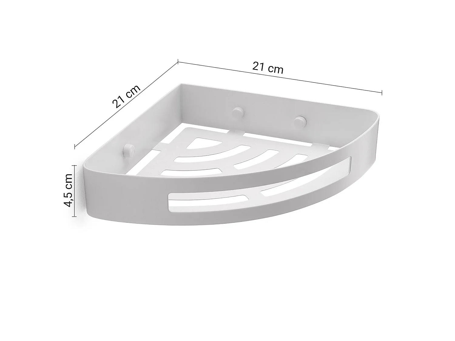 Étagère D’Angle Pour Douche En Acier Inoxydable Blanc Mat | Tasso