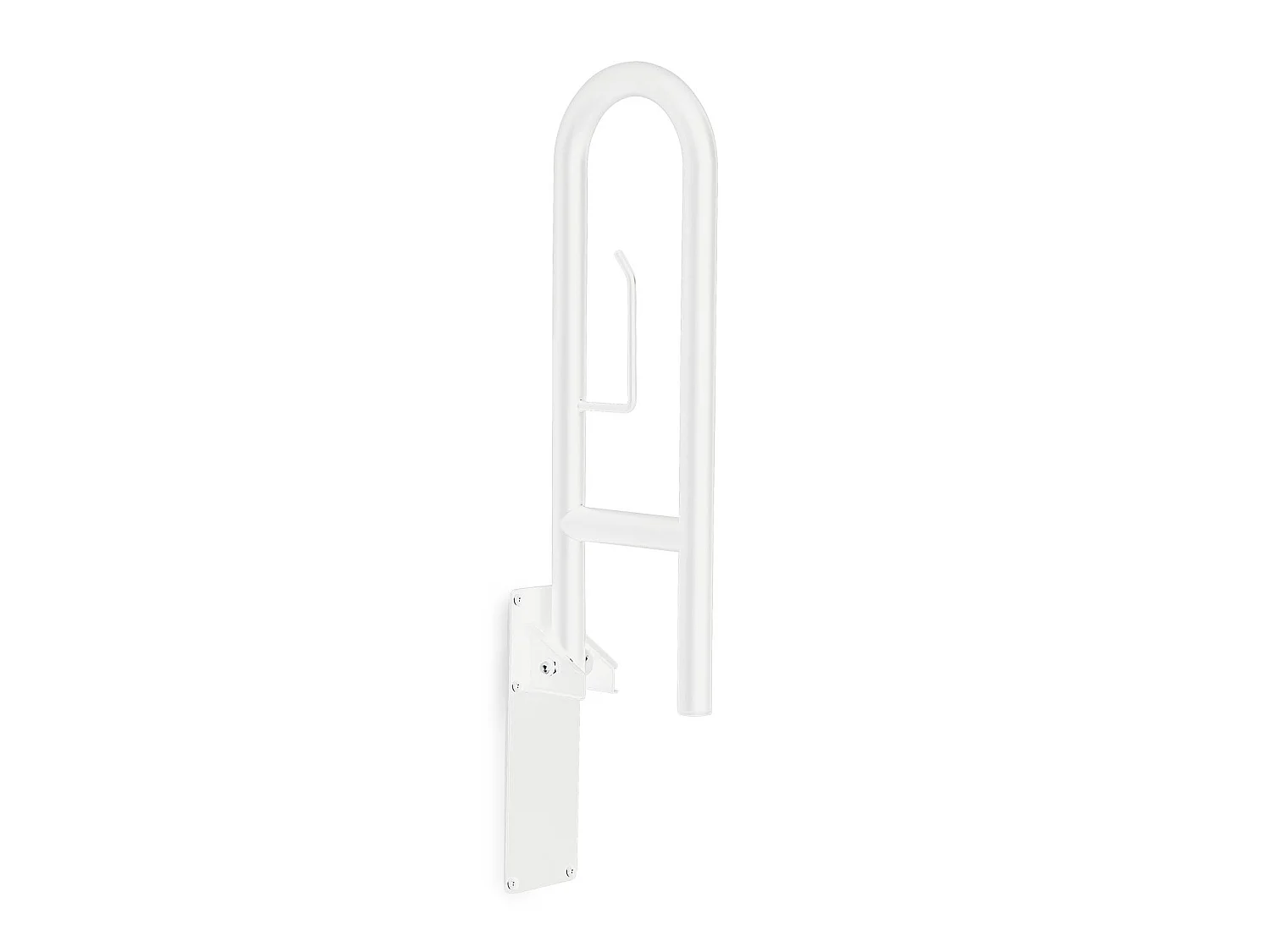 Barre D'appui Rabattable Avec Porte-Rouleau En Acier Inox Brossé, Capacité 150 Kg | Scilla
