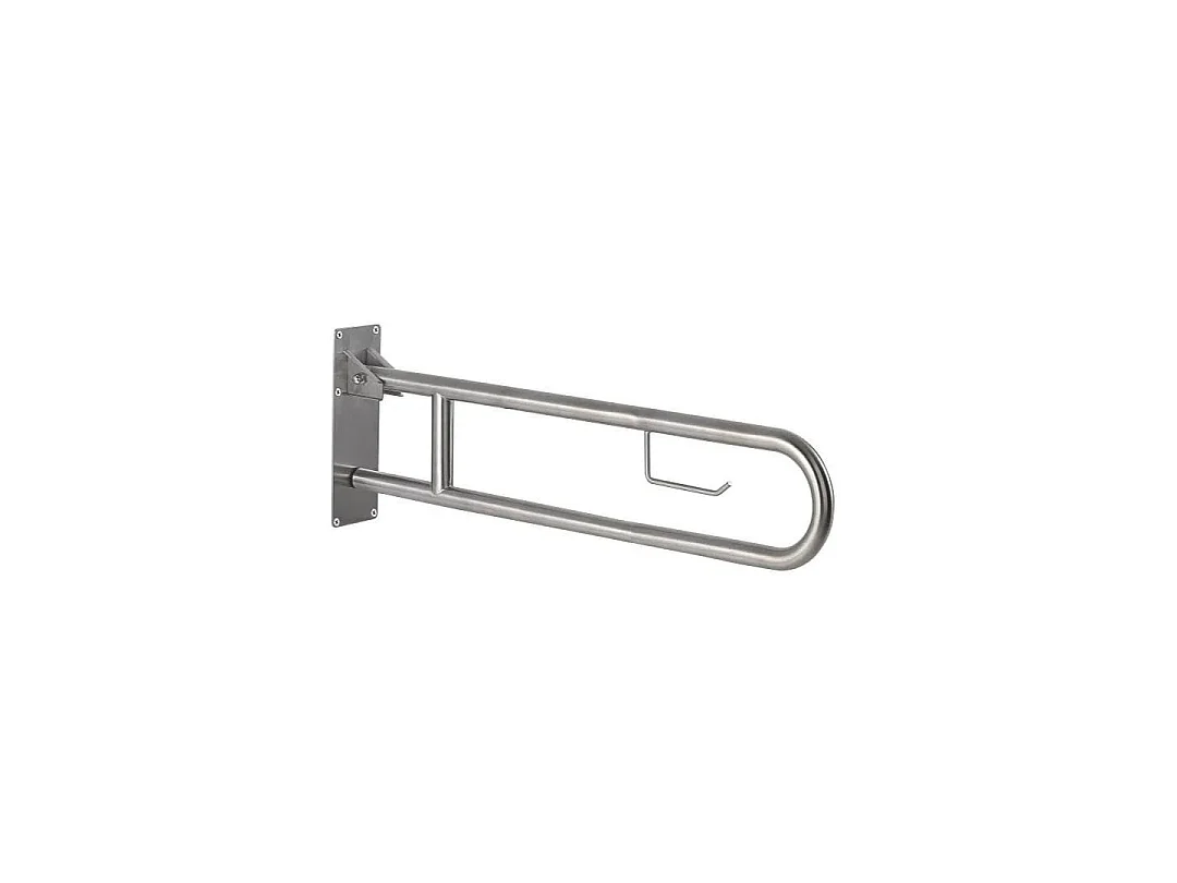 Barre D’Appui Rabattable Avec Porte-Rouleau 80 Cm Finition Brossée | Scilla
