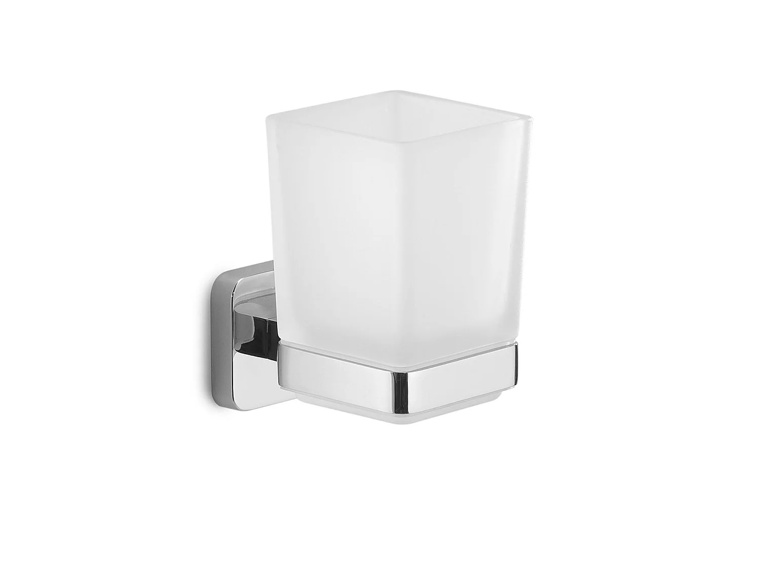 Porte-Brosse À Dents Mural Chromé En Acier Inoxydable, Cromall Et Verre Satiné | Tahiti