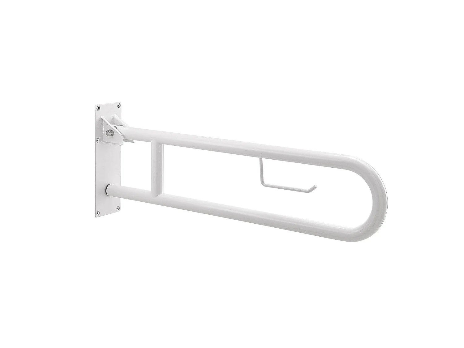 Barre D'appui Rabattable Avec Porte-Rouleau 80 Cm Blanc | Scilla