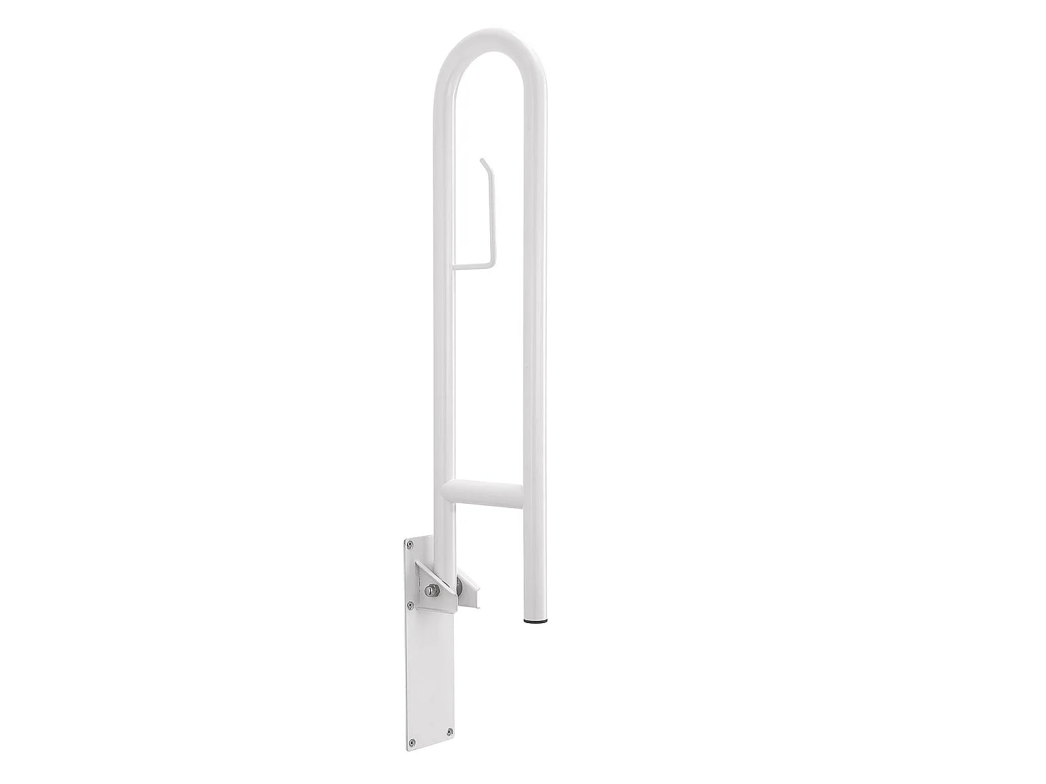 Barre D'appui Rabattable Avec Porte-Rouleau 80 Cm Blanc | Scilla