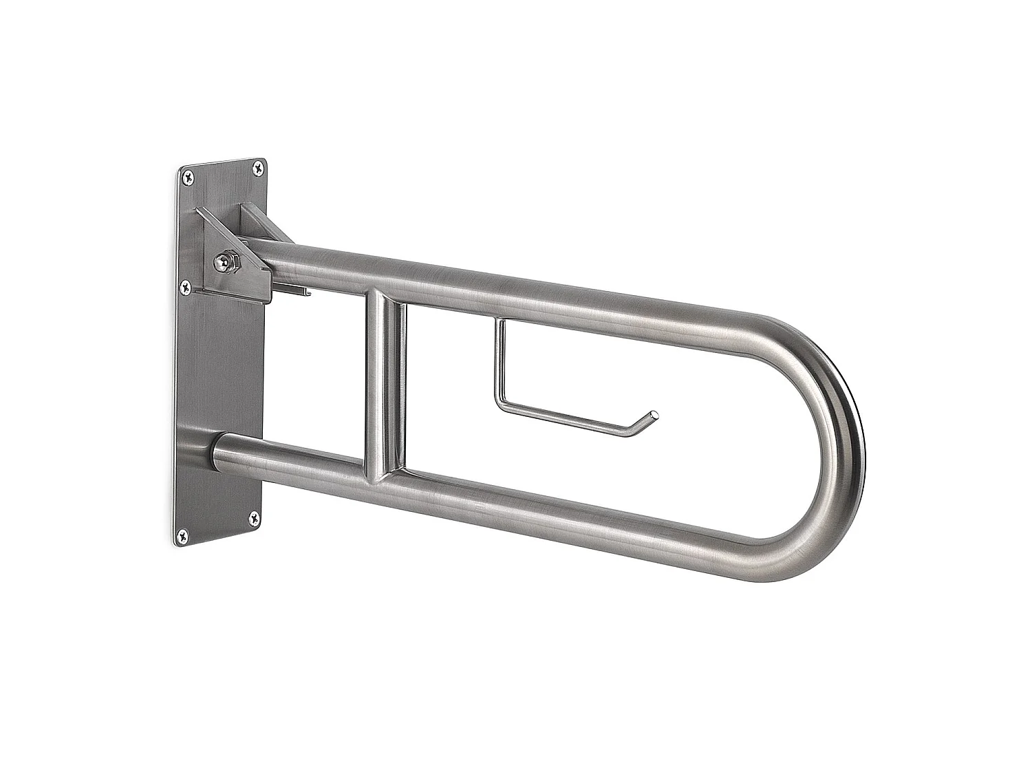 Barre D’Appui Rabattable Avec Porte-Rouleau En Acier Inox Brossé | Scilla