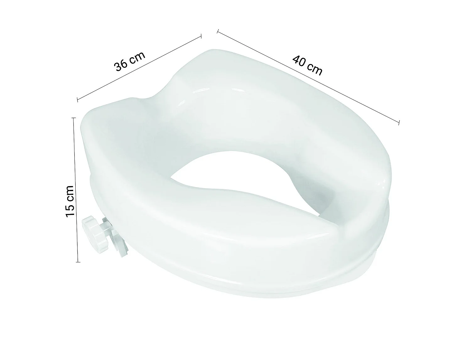 Rehausseur Wc Universel En Polypropylène Blanc 40X36x15 Cm | Friend