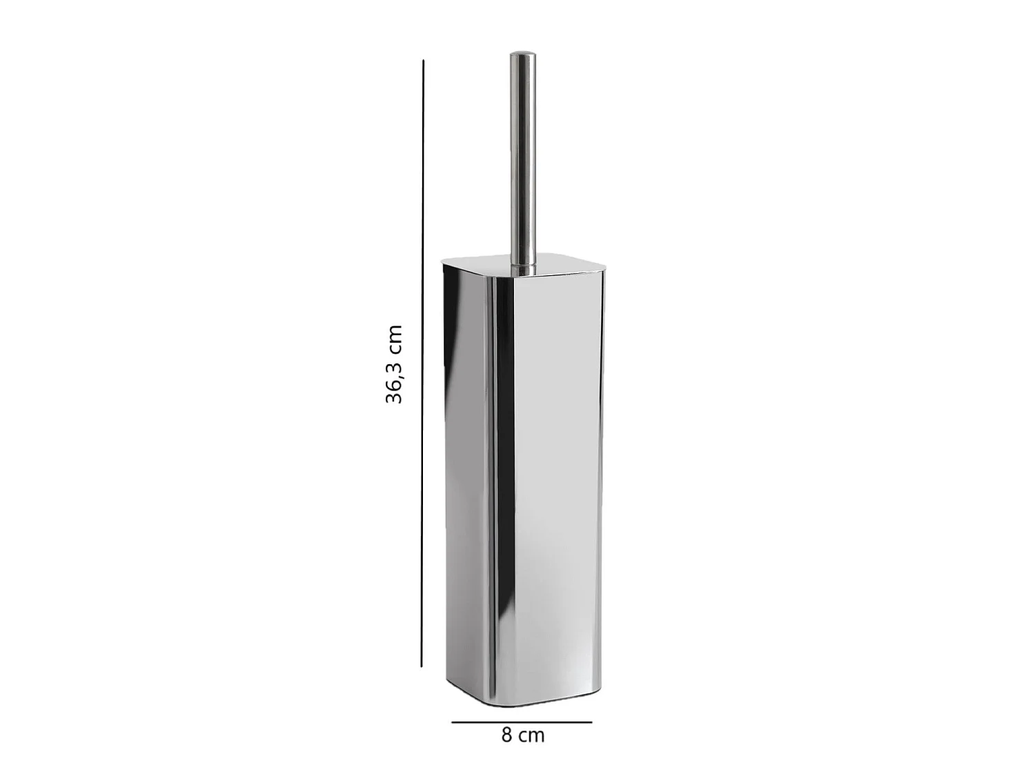 Brosse Wc Sur Pied En Acier Inoxydable Chromé | Tahiti