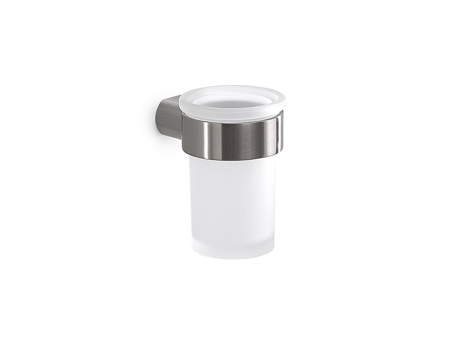 Porte-Brosse À Dents Mural Brossé En Laiton, Acier Inoxydable Et Verre Satiné | Palazzo