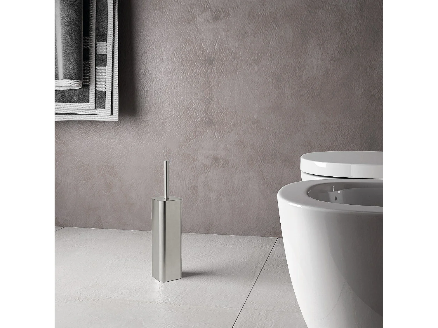 Brosse Wc Sur Pied En Acier Inoxydable Brossé | Jack