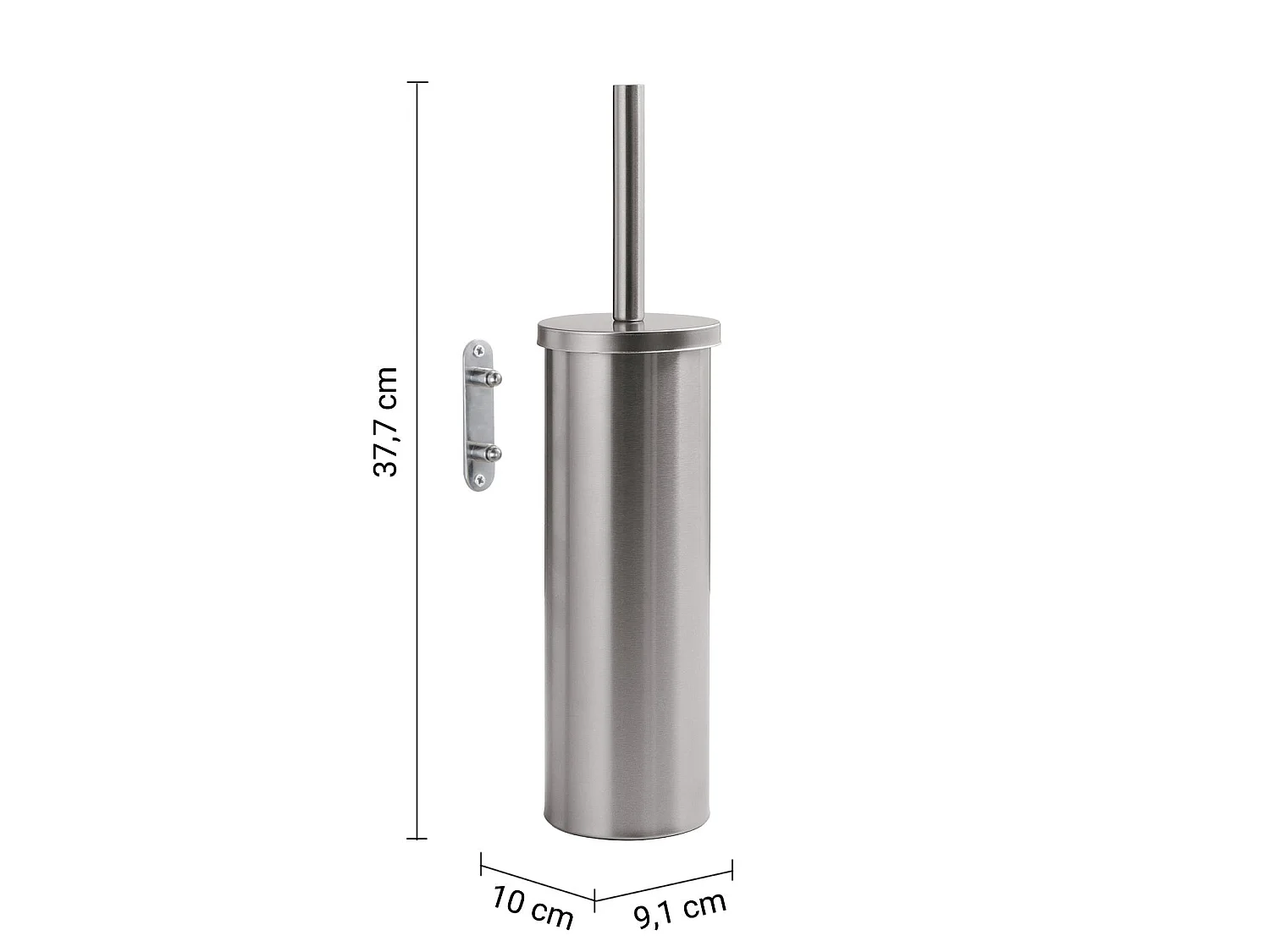 Brosse Wc Murale En Acier Inoxydable Brossé | Ginestra