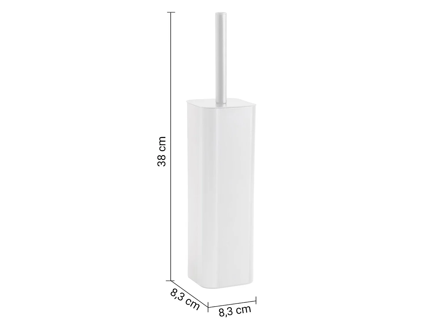 Brosse Wc Sur Pied Blanc Mat En Acier Inoxydable | Tahiti