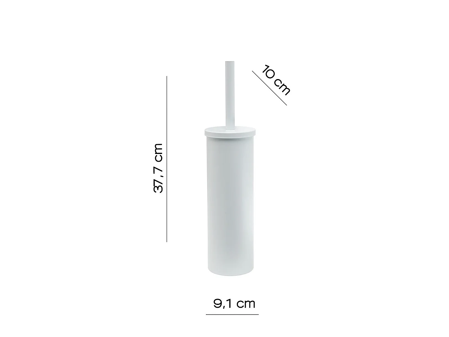 Brosse Wc Sur Pied Blanc Mat En Acier Inoxydable | Tahiti
