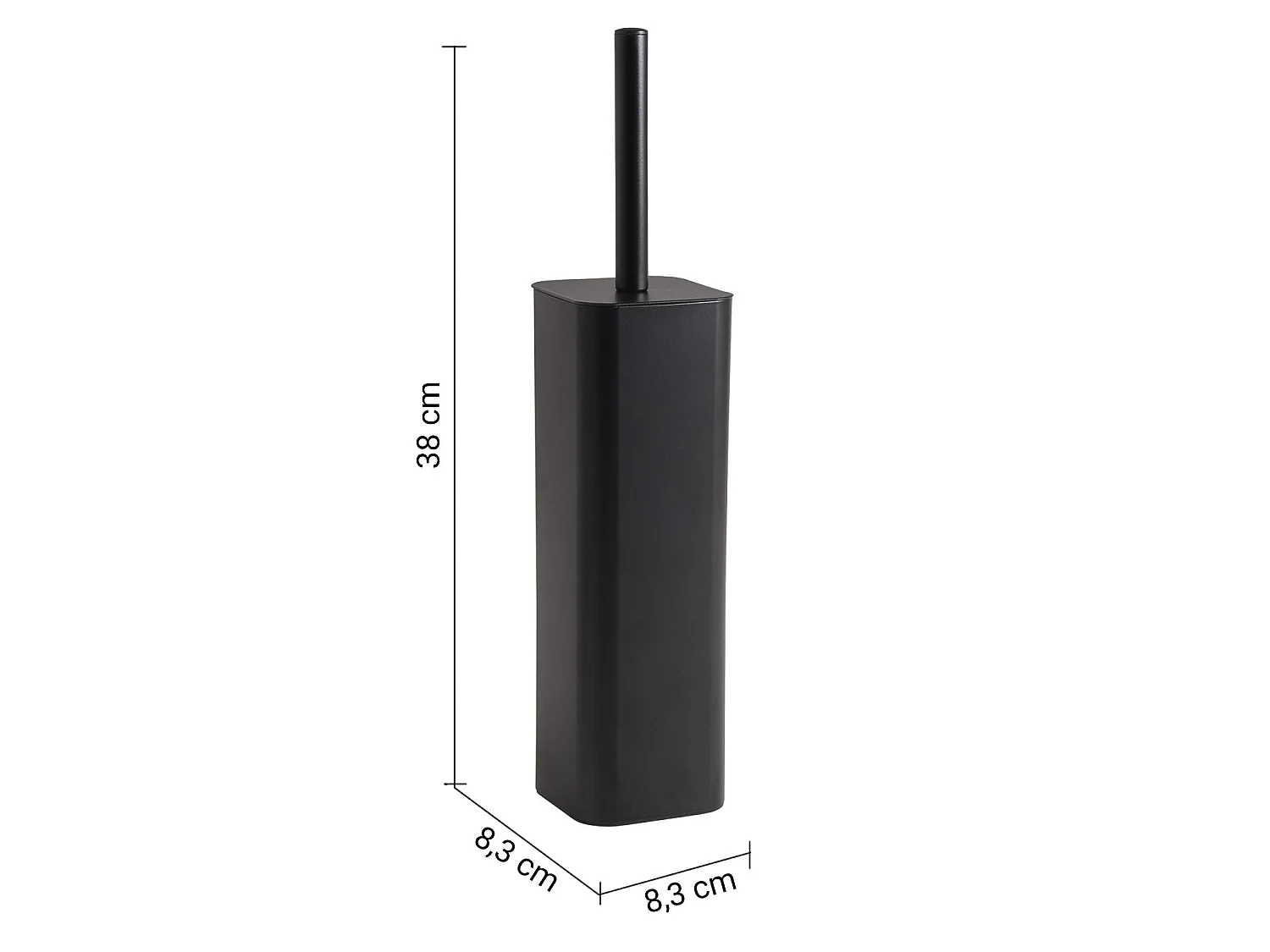 Brosse Wc Sur Pied Noir Mat En Acier Inoxydable | Jack