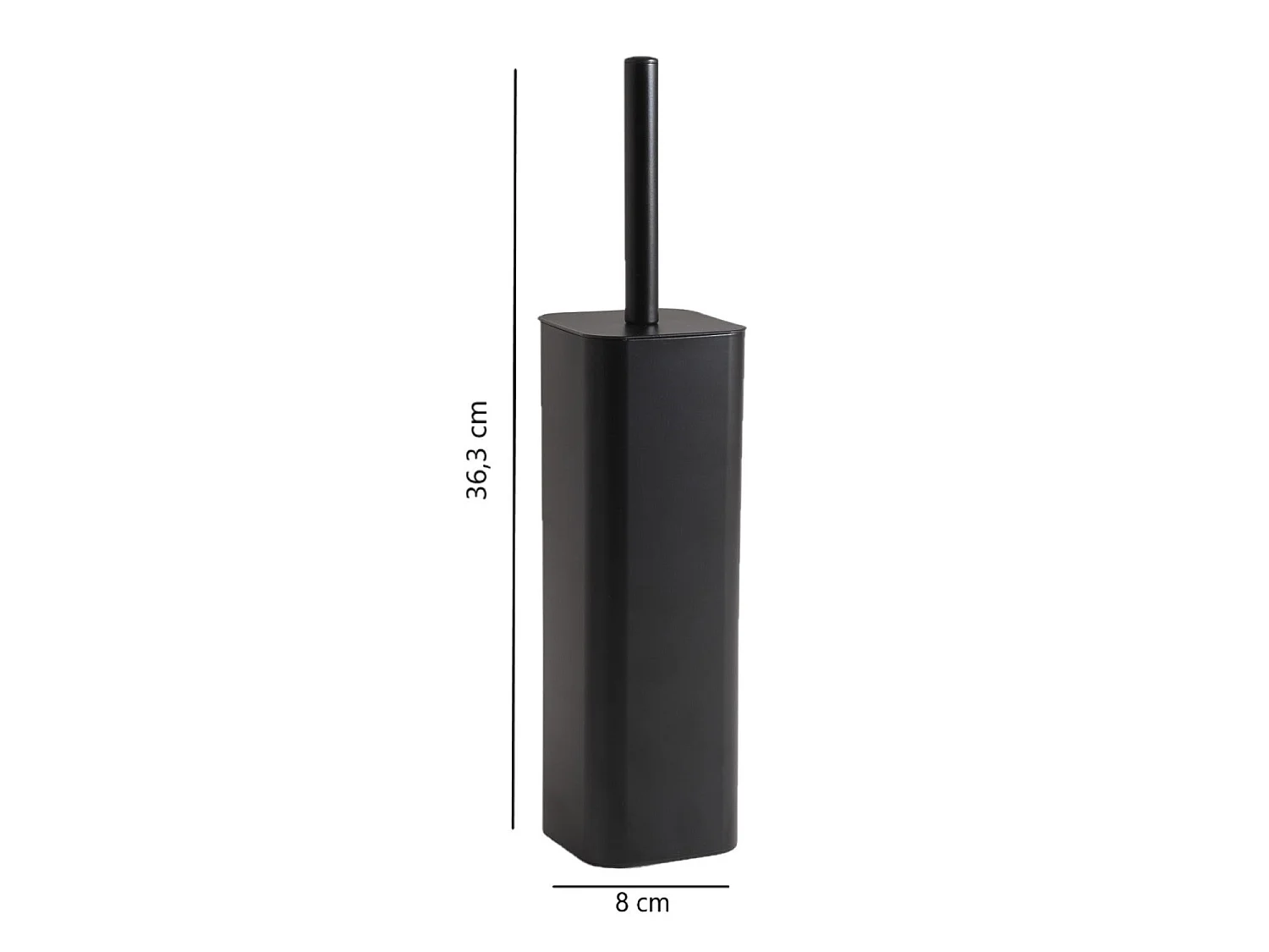Brosse Wc Sur Pied Noir Mat En Acier Inoxydable | Jack
