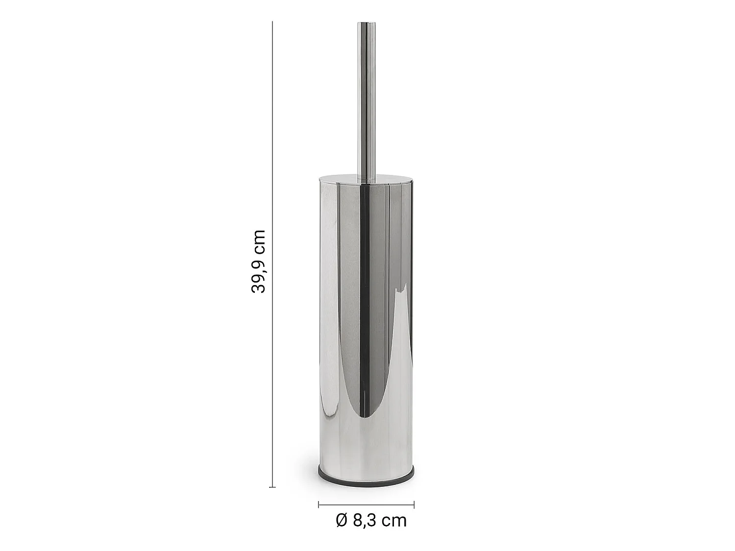 Brosse Wc Sur Pied En Acier Inoxydable Brillant | Loto