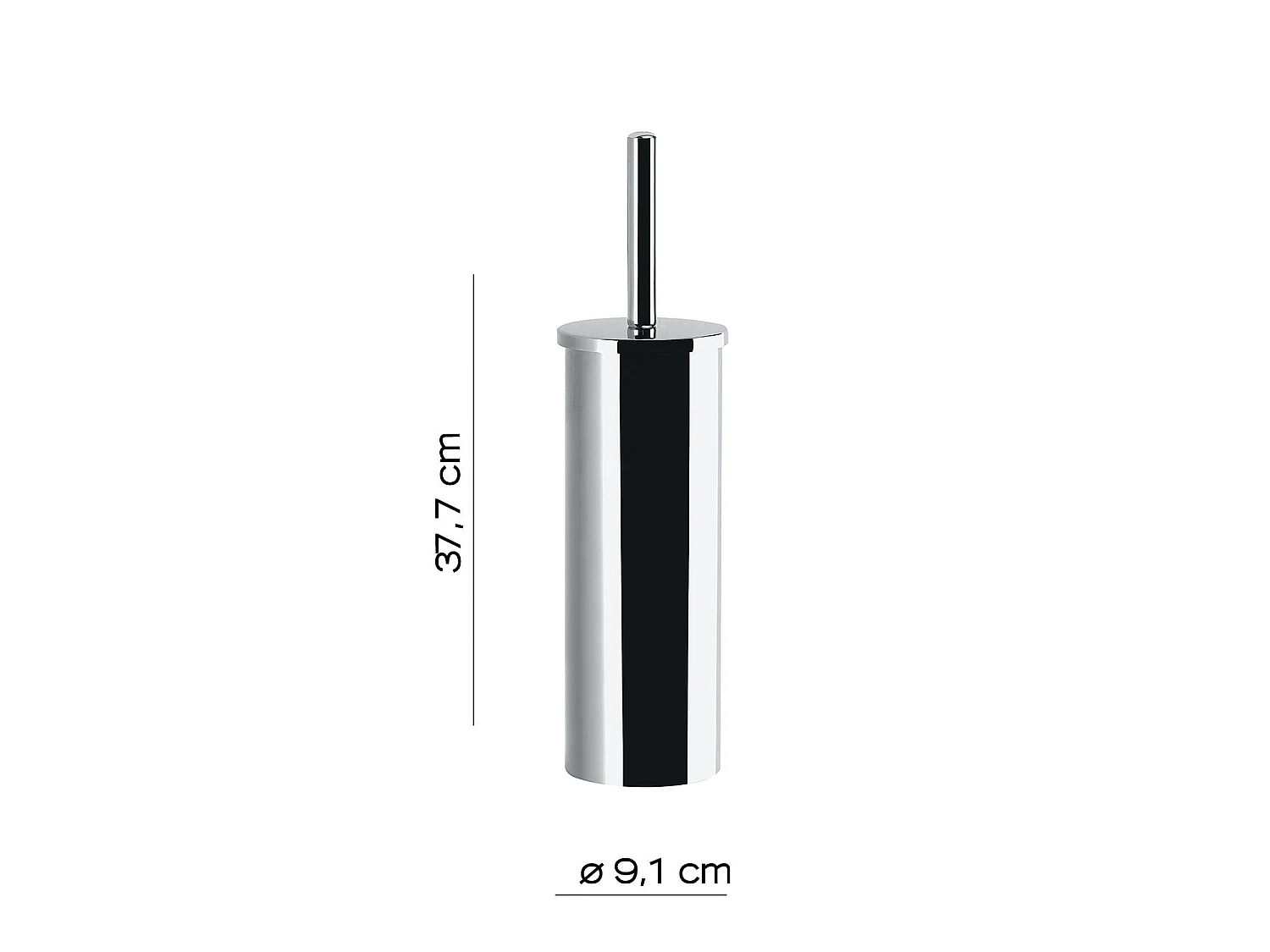 Brosse Wc Sur Pied En Acier Inoxydable Chromé | Tahiti