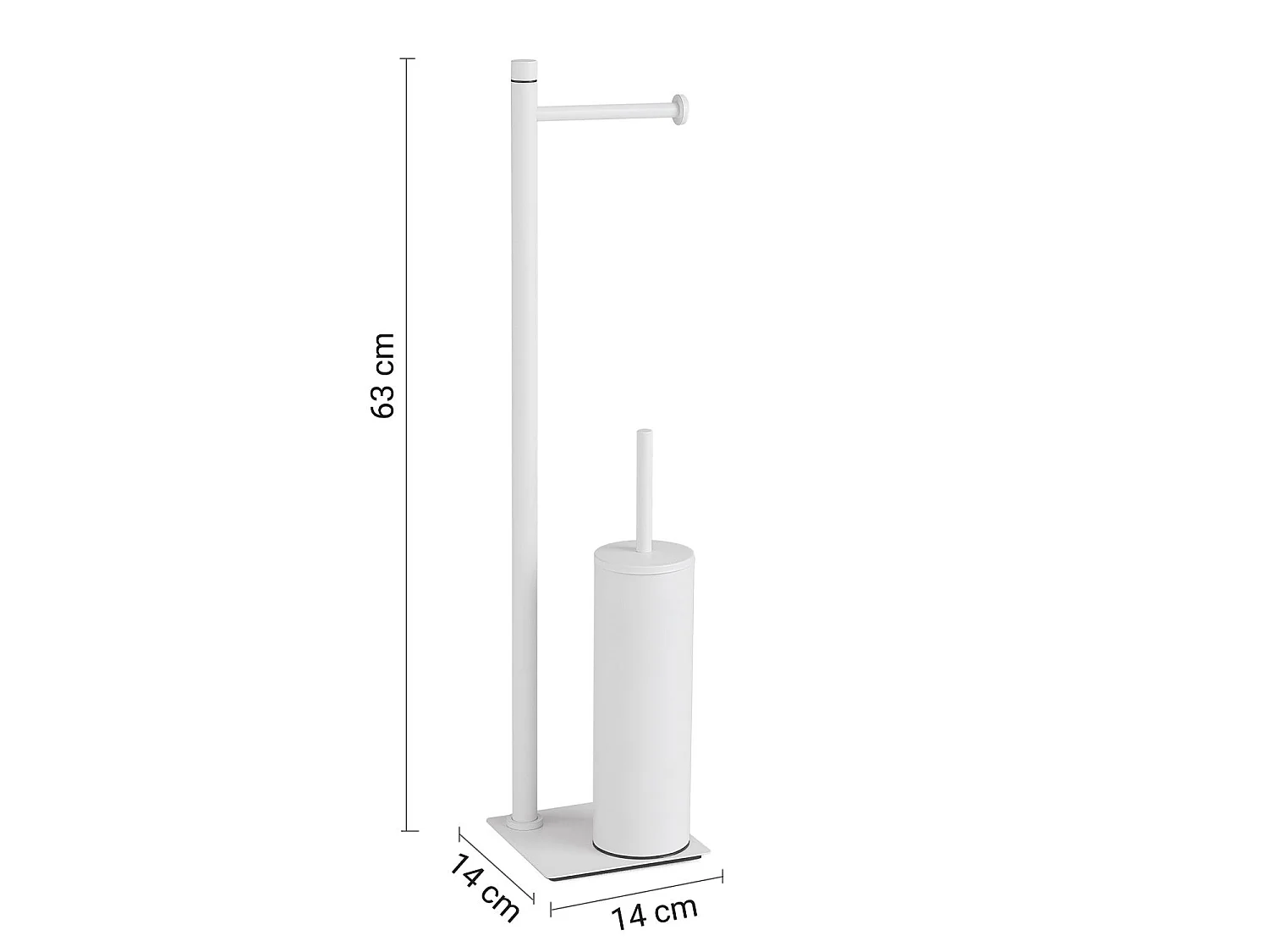 Porte-Rouleau Et Porte-Brosse Sur Pied Blanc Mat | Silene